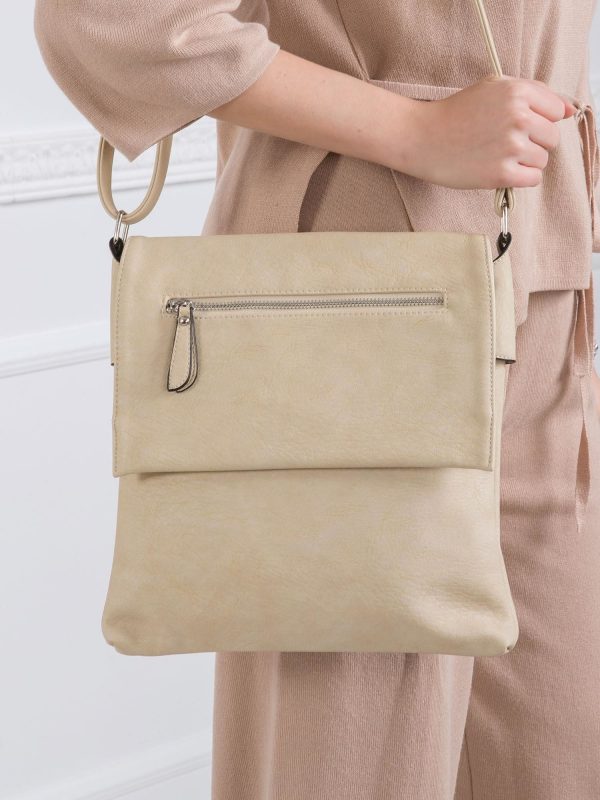 Light Beige Eco Leather Messenger Messenger