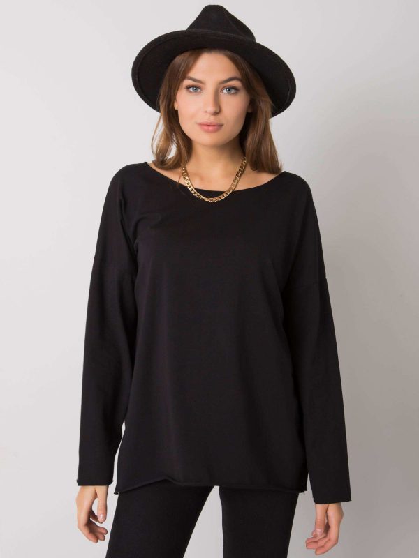 Leyah Black Long Sleeve Blouse