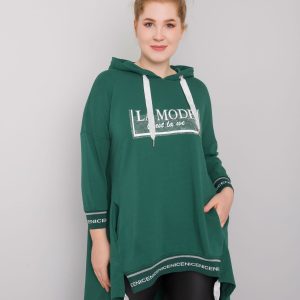 Dark green sweatshirt with Belina applique