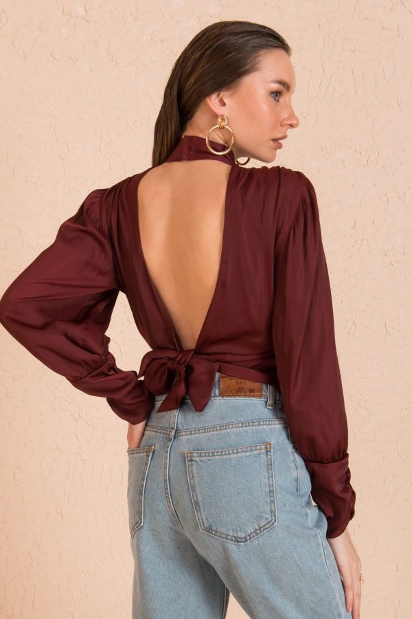 Burgundy blouse BSL