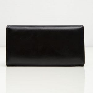 Black Leather Ladies Wallet