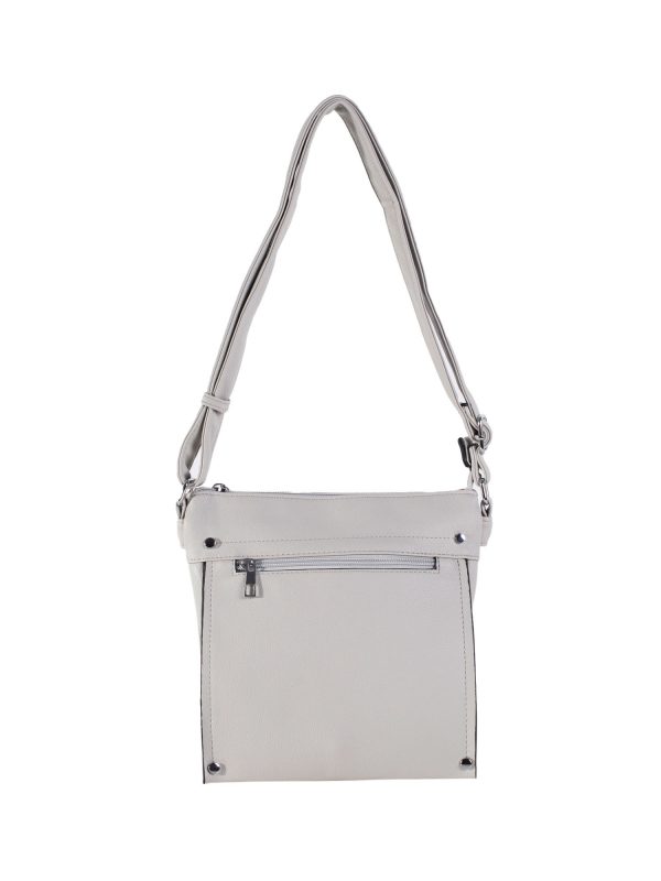 Grey Women's Shoulder Bag With Adjustable Strap