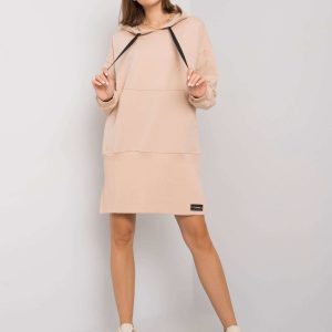 Beige dress with hood Lorelei