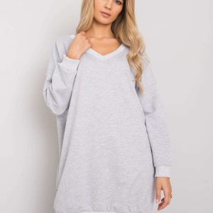 Grey V-neck sweatshirt Nayla