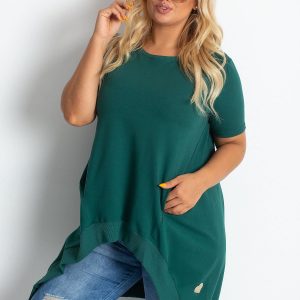 Dark green tunic plus size Cities