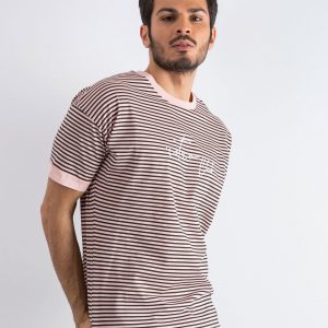 Salmon-black T-shirt for men Yacht