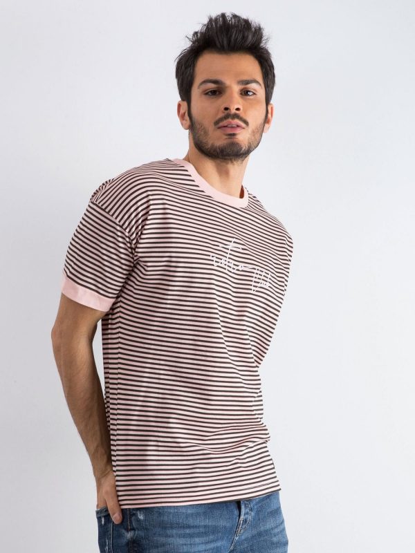 Salmon-black T-shirt for men Yacht