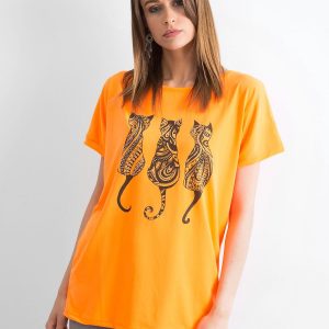 Fluo orange t-shirt Kittens