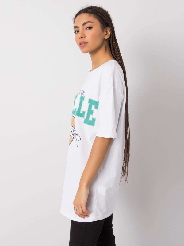 White T-shirt for women with print Margaret RUE PARIS