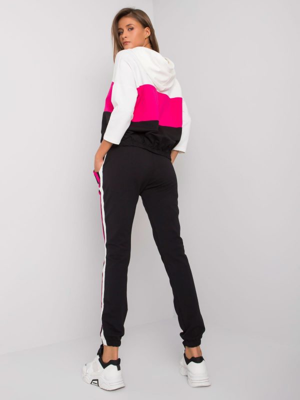 Ecru-fuchsia set with trousers Adhila