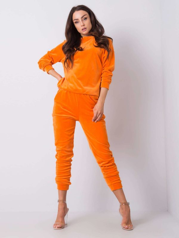 Orange velour set Brenda RUE PARIS