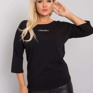 Black Plus Size Cotton Lucy Blouse