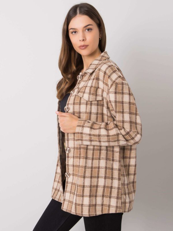 Patrizia beige checked shirt