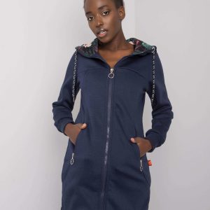 Navy blue padded Sandee hoodie