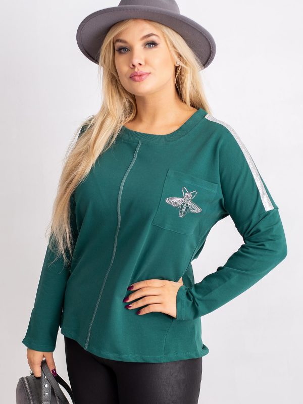 Dark green plus size sweatshirt Backstage