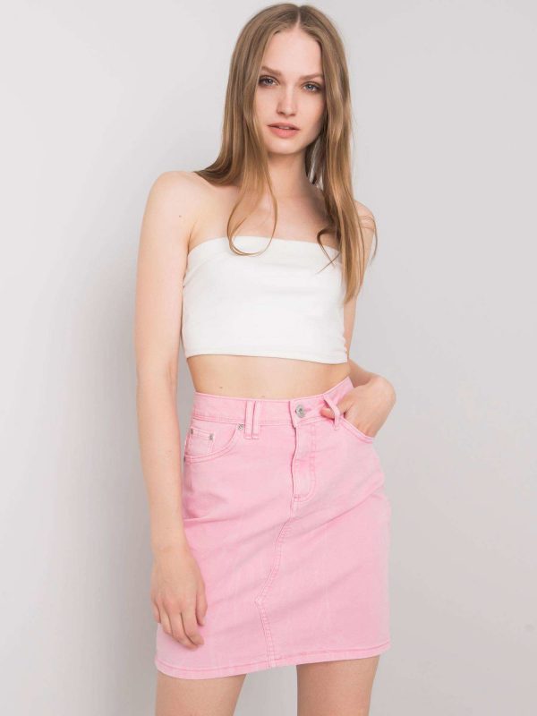 Pink denim skirt Clair STITCH & SOUL