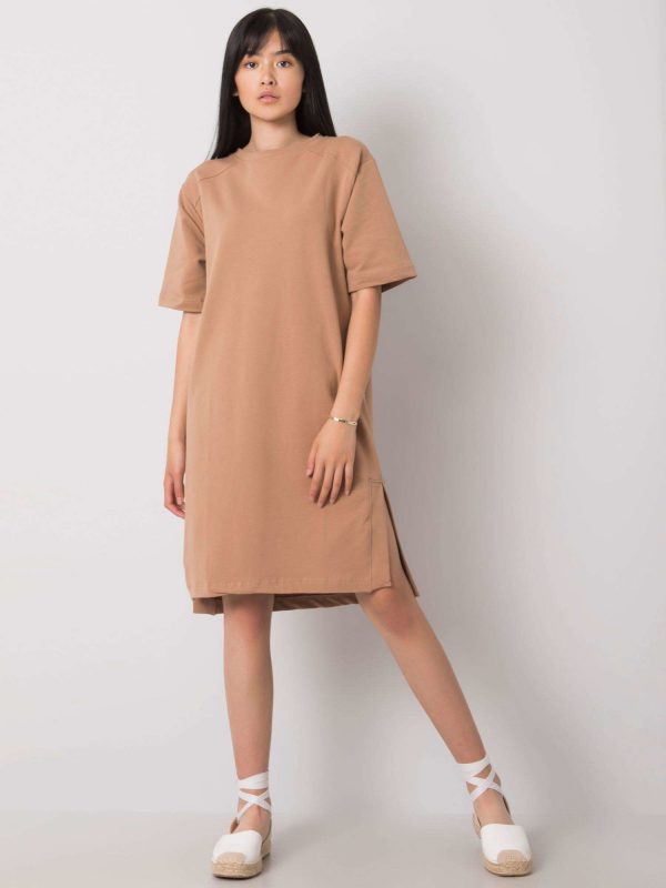 Camel casual dress Mistee RUE PARIS