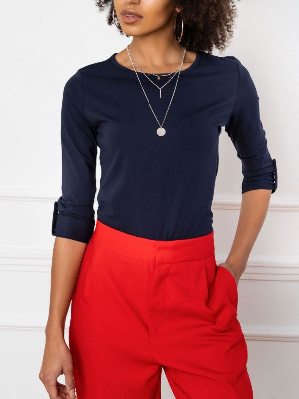 Navy blue blouse Mindy