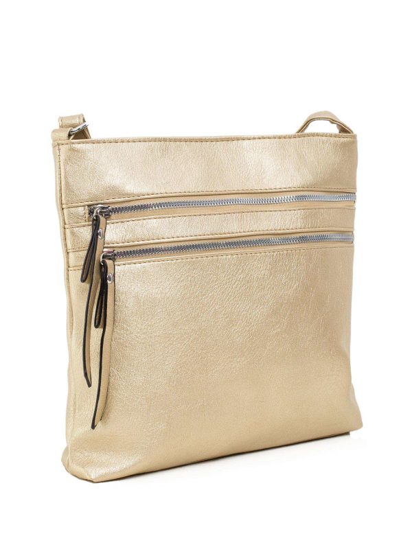 Gold handbag with pockets