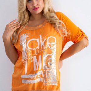 Orange blouse Presence PLUS SIZE