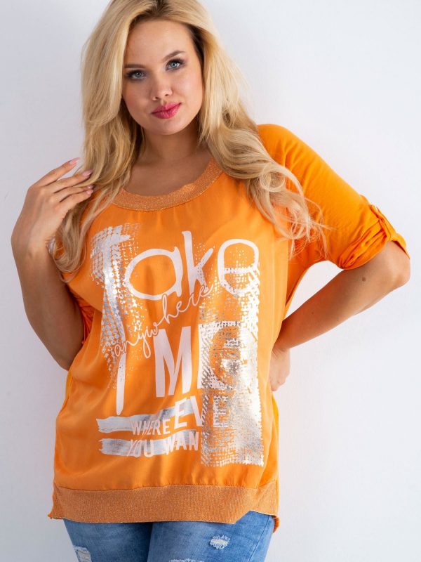 Orange blouse Presence PLUS SIZE