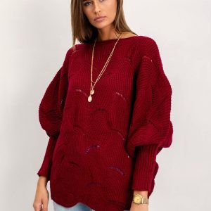 Burgundy sweater Poncho