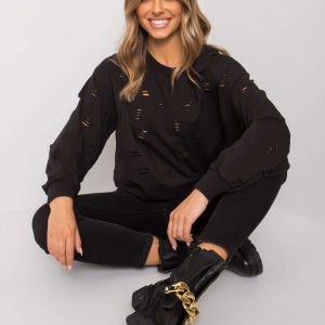 Catalina black cotton sweatshirt