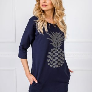 Navy blue tunic Aline