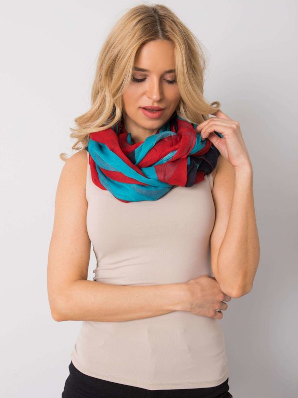 Red-blue wrap with print