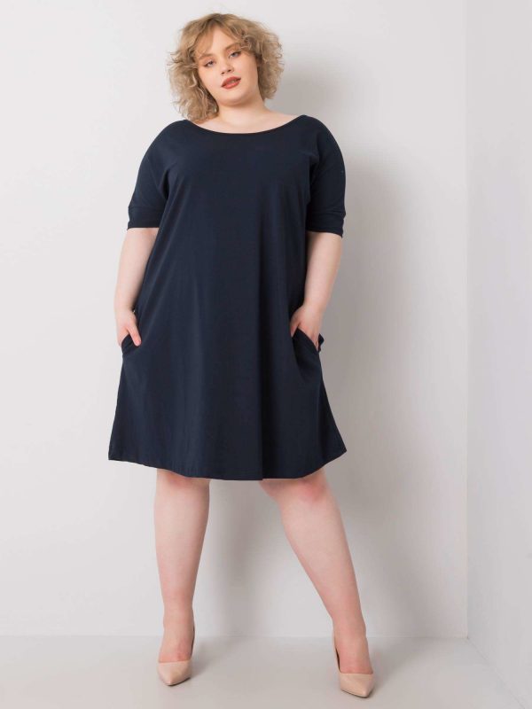 Navy blue plus size dress Bellamy