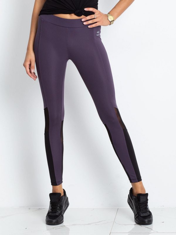 TOMMY LIFE Purple Sports Leggings