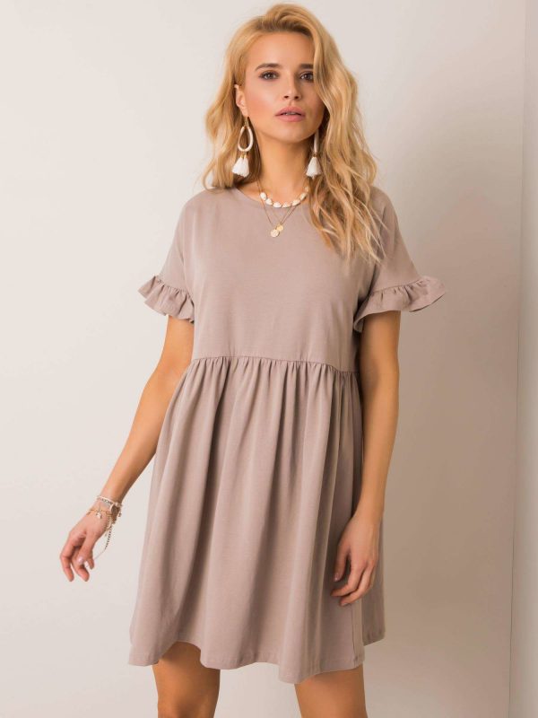 Dark beige dress Marietta RUE PARIS