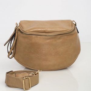 Apricot bag with zipper