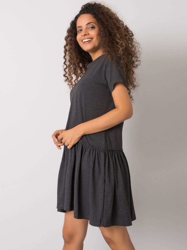 Graphite Ruffle Cammie Dress