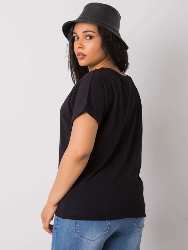 Black plus size blouse Mavis