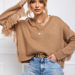 BY O LA LA Light brown Helen sweater