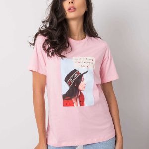 Pink T-shirt with North applique