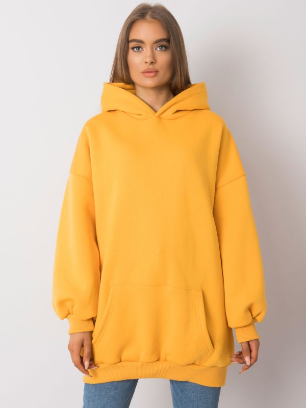 Bright orange long kangaroo sweatshirt Roselle