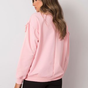 Antoniella light pink fringed sweatshirt