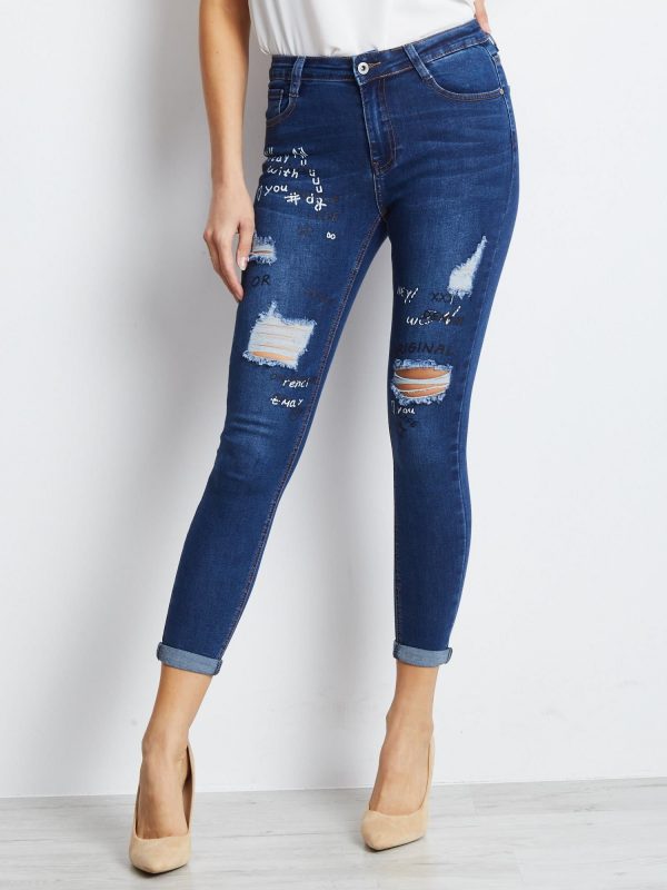 Dark Blue Crossline Jeans