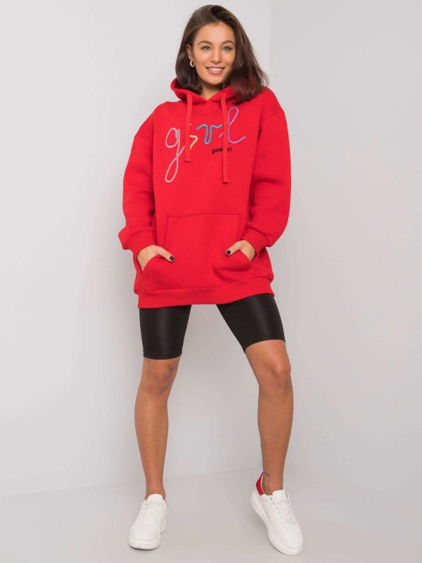 Red sweatshirt with Rosario inscription