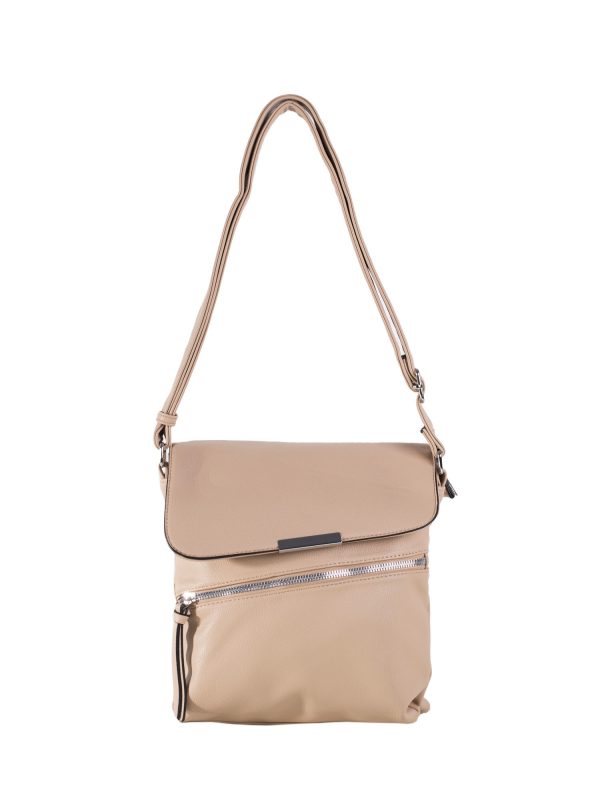 Dark Beige Women's Eco Leather Shoulder Bag