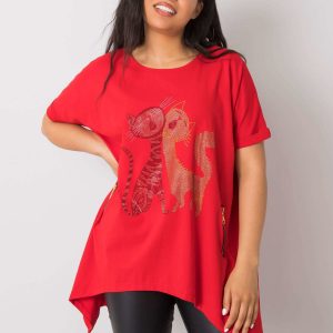 Red Plus Size Midge Blouse