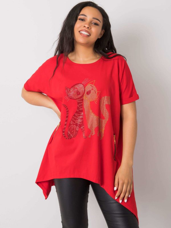 Red Plus Size Midge Blouse