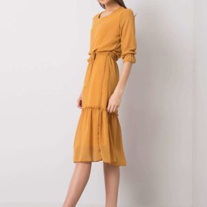 Mustard dress Lamire RUE PARIS