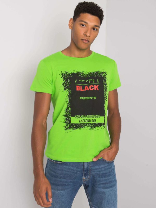 Men's Green T-Shirt Cotton Brighton