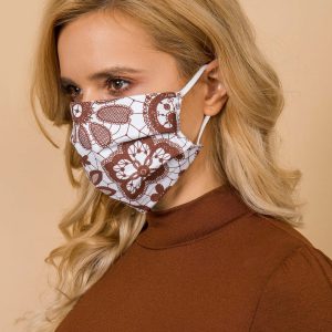 White-brown reuse protective mask