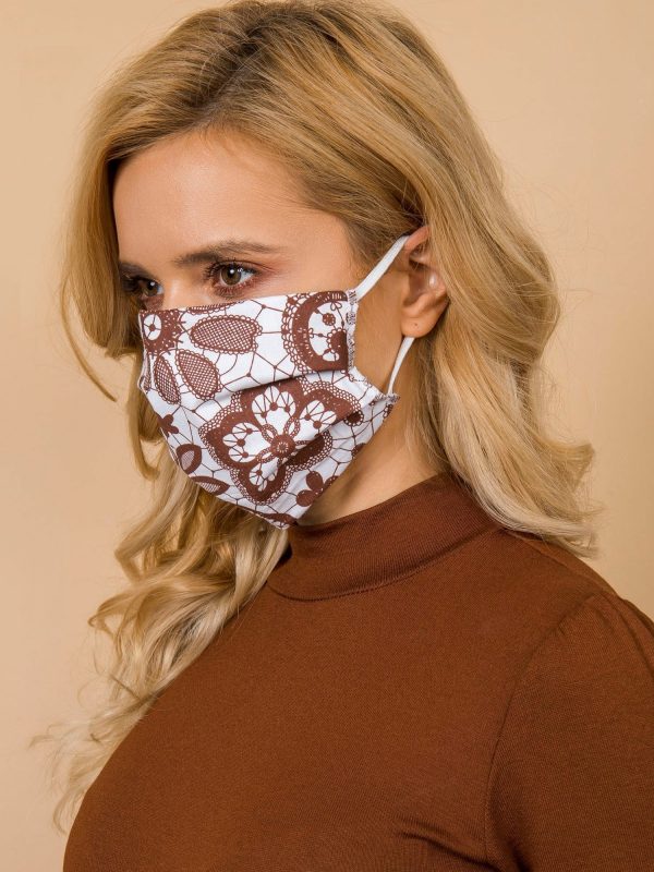 White-brown reuse protective mask