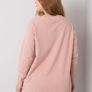 Naenia Dirty Pink Plus Size Cotton Sweatshirt