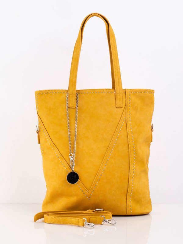 Mustard Urban Bag with studs